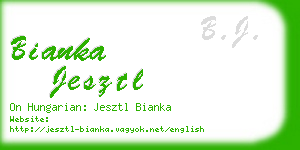 bianka jesztl business card